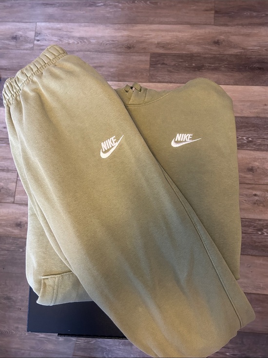 Nike Other - Nike Men's Olive Green Sweatshirt and Joggers Set with White Swoosh